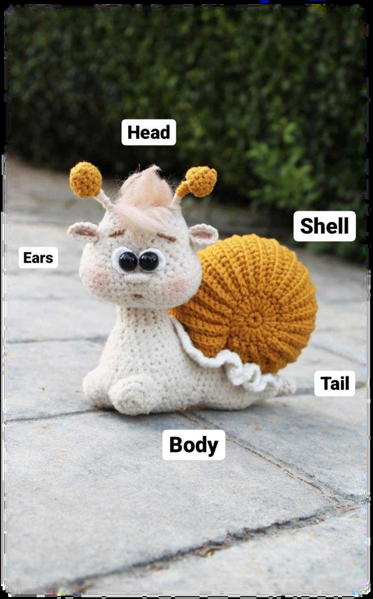 Snail Amigurumi visual from source page 3