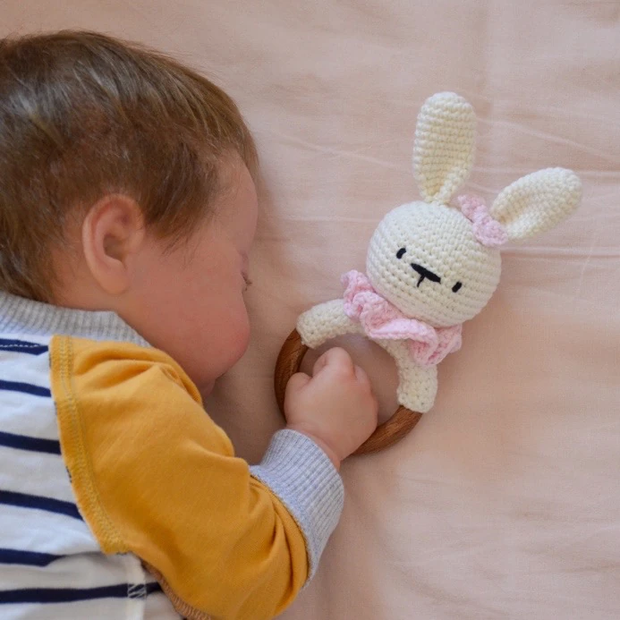 Bunny Rattle with Teether Ring visual from source page 10