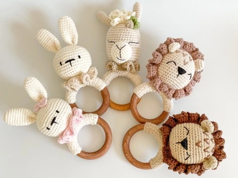 Bunny Rattle with Teether Ring visual from source page 13