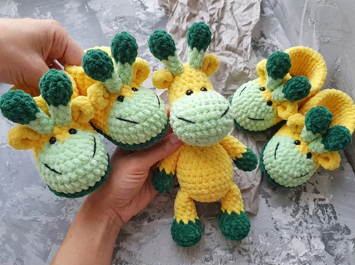 Crochet Baby Animal Booties PDF Pattern - Plush Amigurumi Shoes (Unicorn, Giraffe, Deer, Penguin)