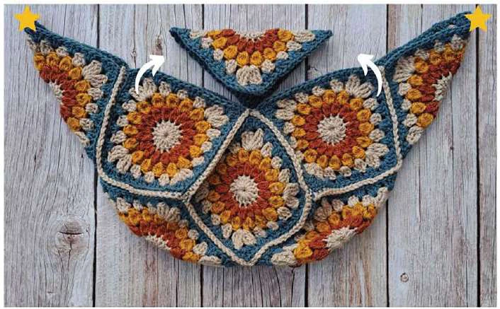 Boho granny square bag visual from source page 10