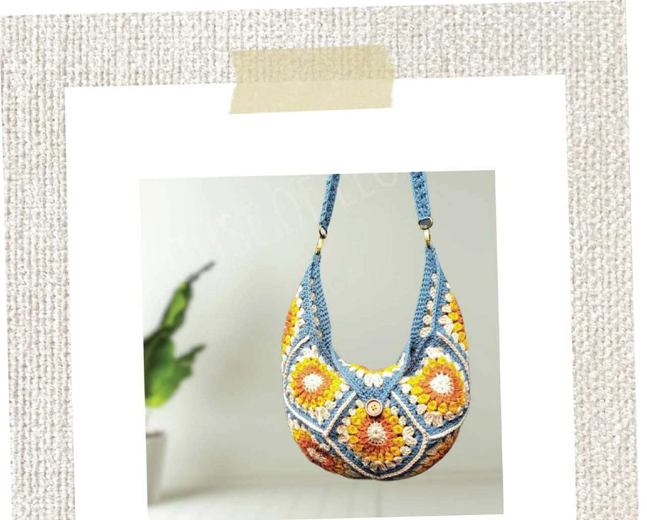 Boho granny square bag visual from source page 1