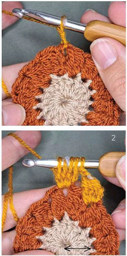 Boho granny square bag visual from source page 5