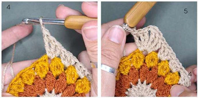 Boho granny square bag visual from source page 6