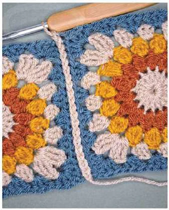 Boho granny square bag visual from source page 8