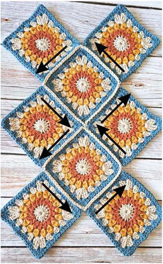 Boho granny square bag visual from source page 8