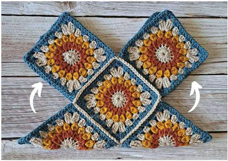 Boho granny square bag visual from source page 9