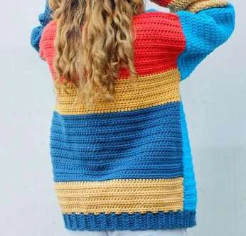 Colorblock Cardigan visual from source page 14