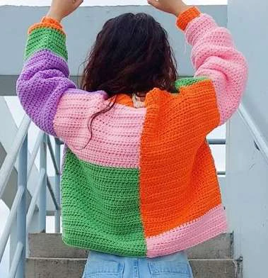 Colorblock Cardigan visual from source page 14