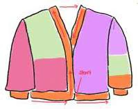 Colorblock Cardigan visual from source page 22
