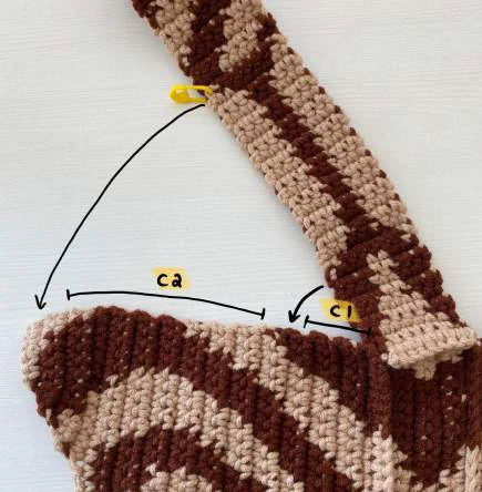 Heart shoulder bag visual from source page 20