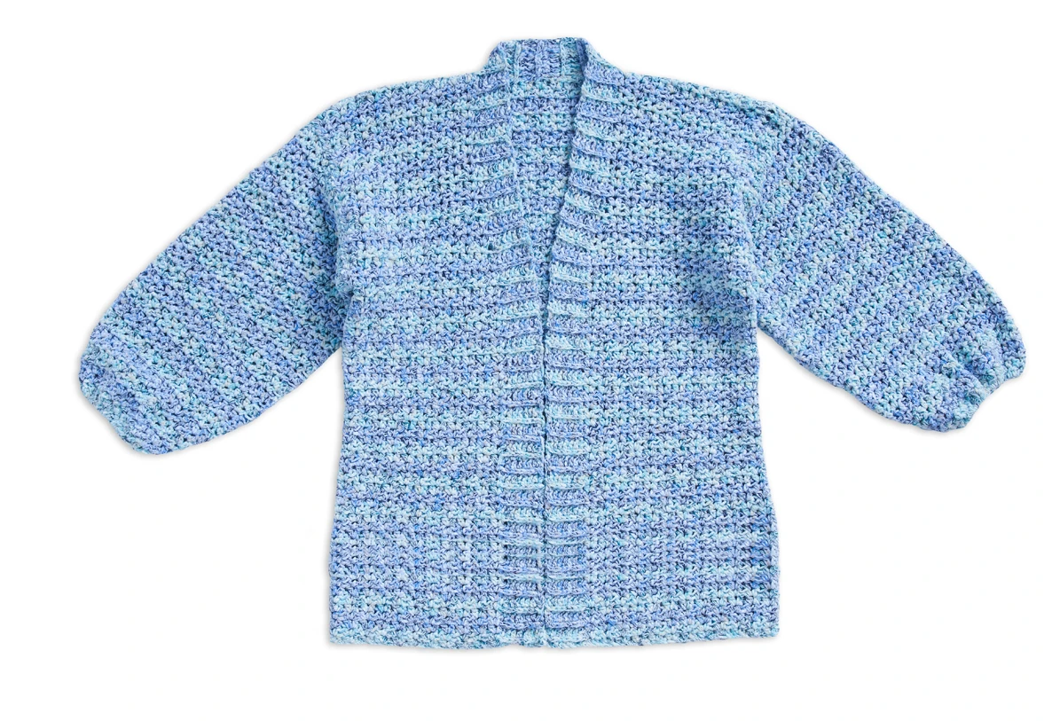 OCEAN MIX RELAXED CROCHET CARDIGAN visual from source page 4