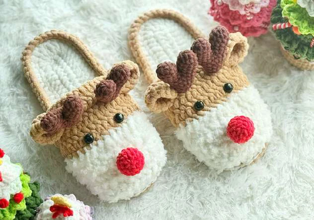 Reindeer Slippers