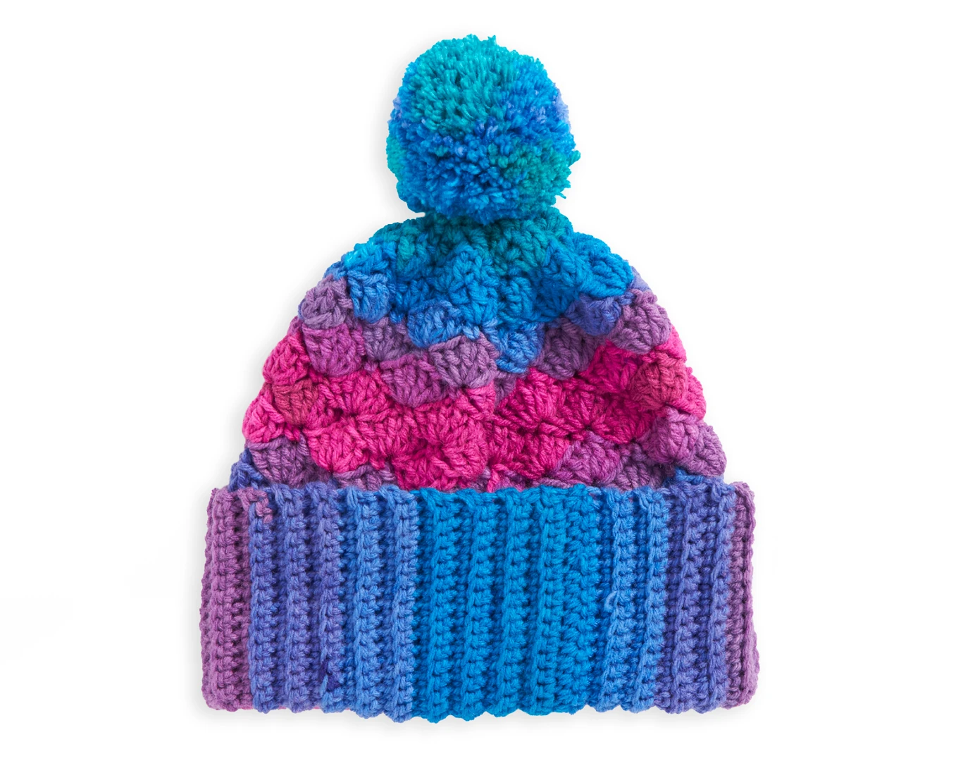 STRIPY SHELL STITCHES CROCHET HAT visual from source page 2