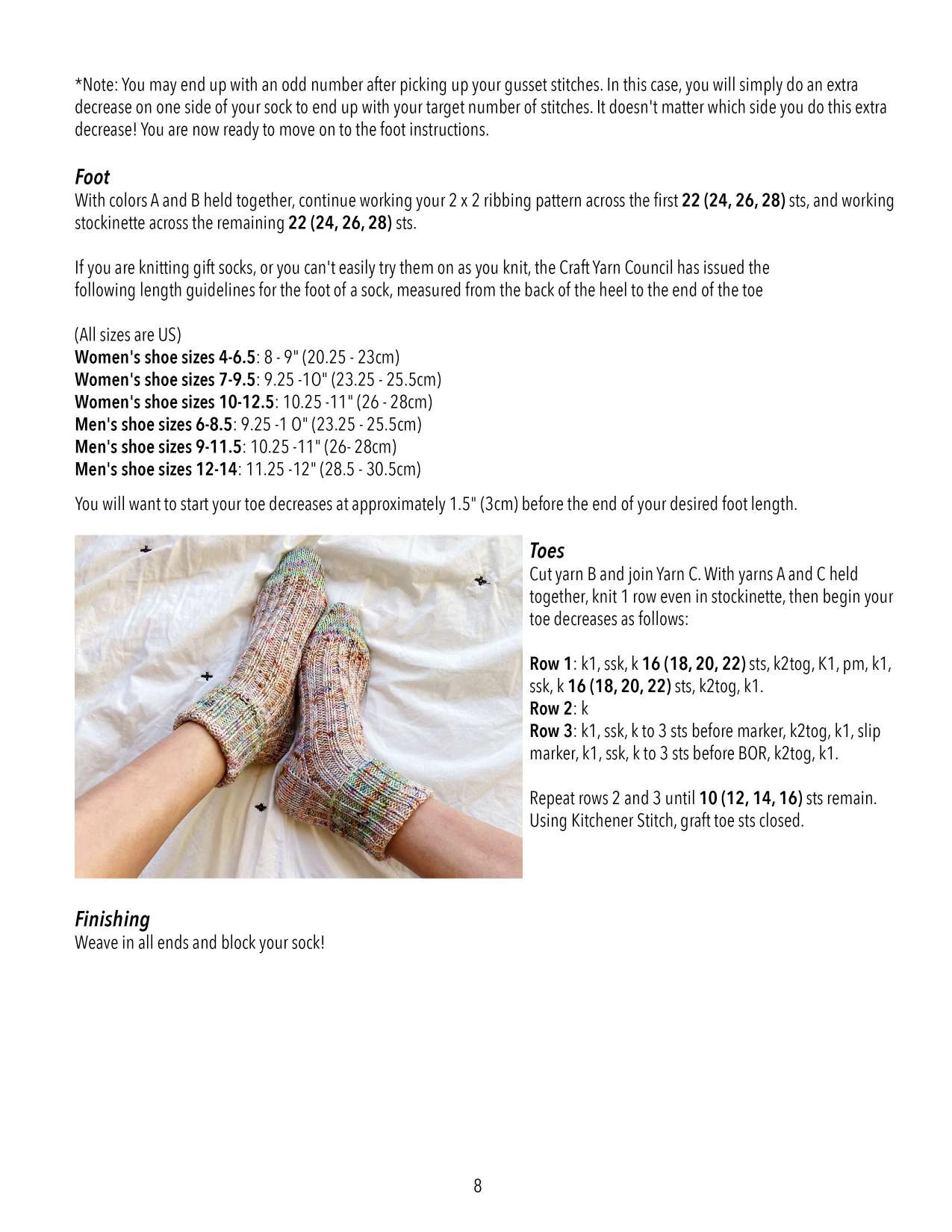 Weight Socks visual from source page 10