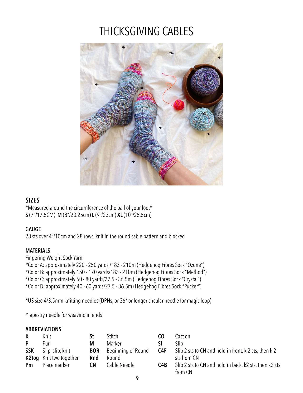 Weight Socks visual from source page 12