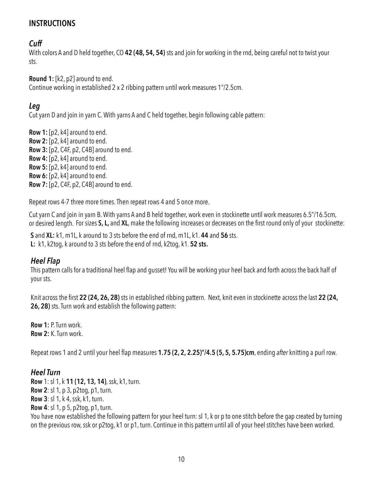 Weight Socks visual from source page 13