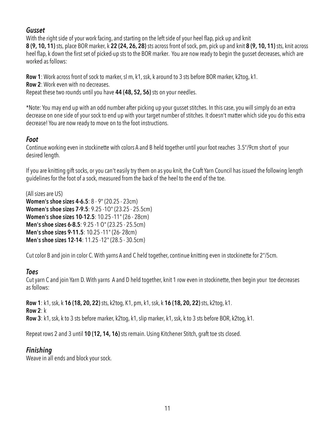 Weight Socks visual from source page 14