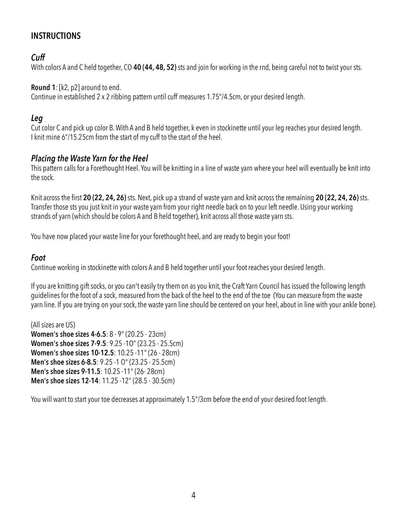 Weight Socks visual from source page 5