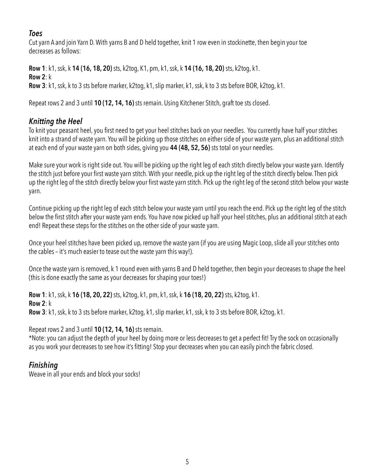 Weight Socks visual from source page 6