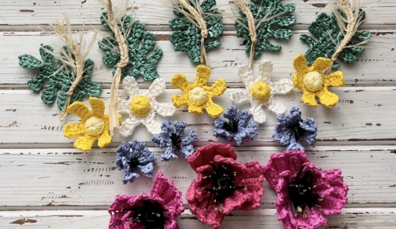 DIY Floral headband visual from source page 28
