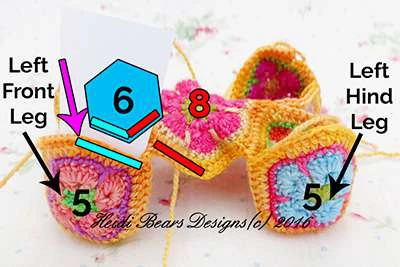 Granny squares dinausor visual from source page 17