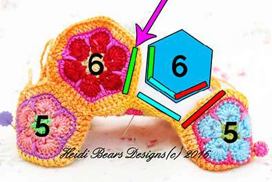 Granny squares dinausor visual from source page 17