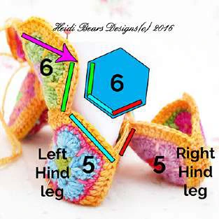 Granny squares dinausor visual from source page 18