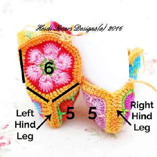 Granny squares dinausor visual from source page 18