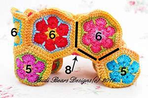 Granny squares dinausor visual from source page 18