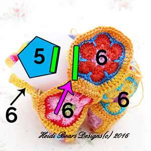 Granny squares dinausor visual from source page 20