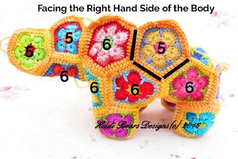 Granny squares dinausor visual from source page 22