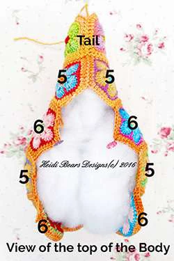 Granny squares dinausor visual from source page 24