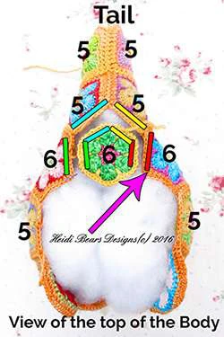 Granny squares dinausor visual from source page 24