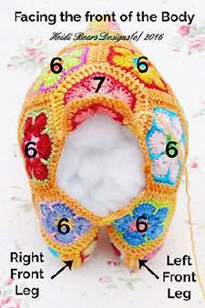 Granny squares dinausor visual from source page 25