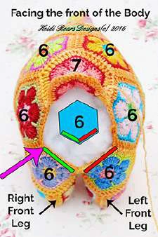 Granny squares dinausor visual from source page 25