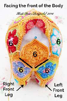 Granny squares dinausor visual from source page 25