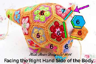 Granny squares dinausor visual from source page 25