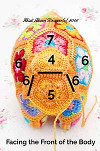 Granny squares dinausor visual from source page 26