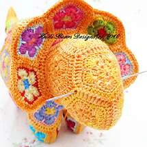 Granny squares dinausor visual from source page 29