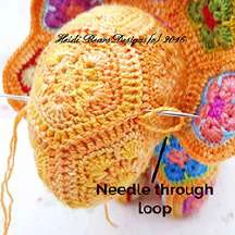 Granny squares dinausor visual from source page 29