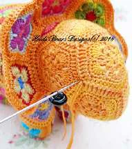 Granny squares dinausor visual from source page 29