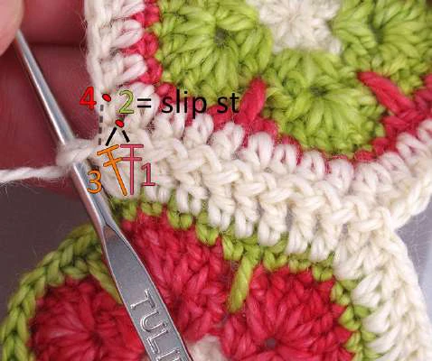 Granny squares dinausor visual from source page 7