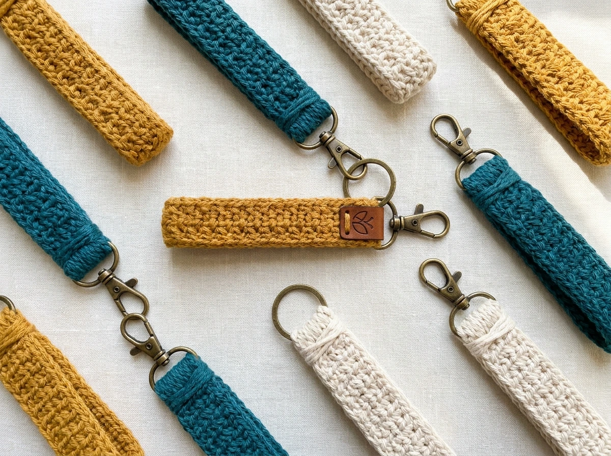 The Highline Wristlet Keychain Crochet Pattern: Quick, Textured & Market-Ready Accessory