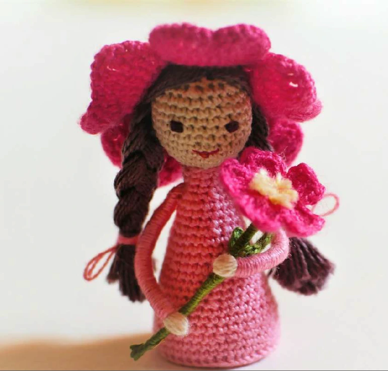 Wild Rose Fairy Amigurumi Crochet Pattern - Detailed PDF Guide with Charts